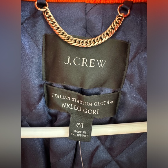 J. Crew Women's Orange Pea Coat - Picture 6 of 9